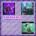 EMERGENCY COMMISSIONS by teefykas