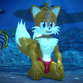 [3D] Miles "Tails" Prower underwater 7.5 by kuby64