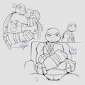 Some tmnt2012 random sketches by PurpleVelBeth