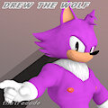 Newcomer OC: Drew the Wolf by Thatredude