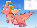 Cassie Flying by TriasTheDinoArtist