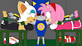 Amy and Rouge tickle capture Animated with sound