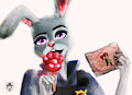 That's called a hustle sweetheart - Officer Hopps Fan Art by MikanJello