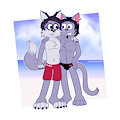 Antimoz and Ren at beach