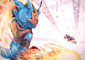 Flamedramon vs Diaboromon by RUSH0