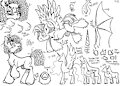 Ponies Redesign Sketches by xOutoftheShadows13x