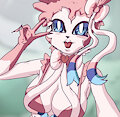 Pokemon Sylveon Anthro by RiverDraconia