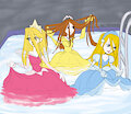princess in pool