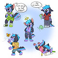 Kid Zeph doodlepage by ZephyWolfface