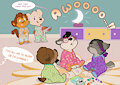 Night light and moon puppy habits by Loupy