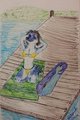 The otter and the dock.
