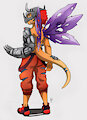 Commission . Metalgreymon Gijinka by Irhileth