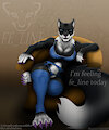 Lounging cat fe line ad by Rahir