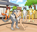 Shinko vs Koro Sumo match by FelixSandcatKitten