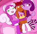 Sleepover (art trade) by Chimi