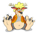Drew wiggling toes