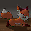 Pappy the fox on the floor by AlexUmkaArt