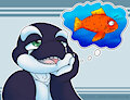 [Commission] Devon Orca Thinkin' about Fish by mrpandragon