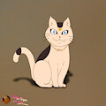 Art with a cat for the book