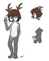 Oswin the penguin reindeer by Sammythefirehedgehog