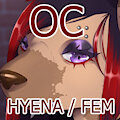 OC - TRIXXIE THE LOOSE CHAIN HYENA by CruelJules