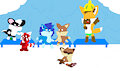 Anthonitecus and Astraligor along with the Animator Pals in the Royal Locker Room
