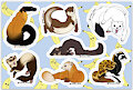 weasel medley sticker set