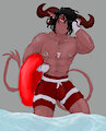 230303 - Demon Lifeguard by ChthonicDelirium