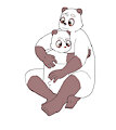 Daddy hugged son