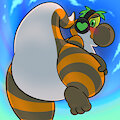 Pixelated Gecko Birthday Butt by Nishi