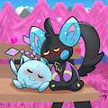 Cosmic And Haily Park Cuddle (commission) by AliceTheSnowpix