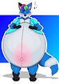 cute fox buttoning his shirt (pink tummy version) by MrRipper338