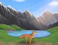 Mountain and lake