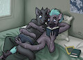 Commission: Rainy Day Reading by ArmedDillo