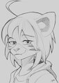 pencil sketch of me by SynnfulTiger