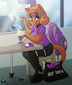 [C] Mae at a cafe