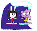 Elinor And Zadie Going Surfing (by paysonsmith) by SwimsuitLover