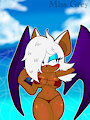 (2023 VS 2022) Rouge the bat at the beach by Yuuminaart