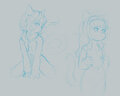 Cute sketches by SourPatchYuki