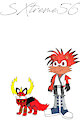 New Sarge The Porcupine and Takeshi the samurai fox by Silverxtreme56