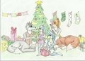 ty vulpine group xmas - commission by Firewo1f