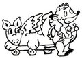 Dragon in a wagon