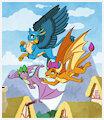 Dragon/Griffon flight! by Foxlover91