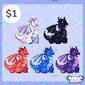 $1 sticker sale ! Dragons by MotherSalem