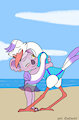 KC and Ava: Beach Friends (by Caluriri)