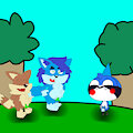 Anthonitecus and Astraligor Adventuring in the Woods and ended up meeting Jay by Matureman3