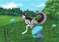Uskie playing Leap-Toad by TrixiesWish
