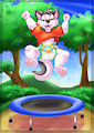 Jumping puppy