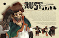 Rust Character Sheet and 2 Page Spread by CrystalUranium