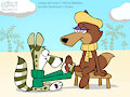 Javi rubs Loopy's feet (Jellystone version) by DrJavi